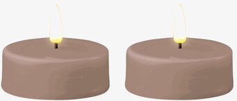 Stora Värmeljus LED Rose 2-Pack från Deluxe Homeart