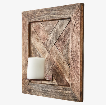 Väggljushållare Vector Brun 40x40cm från Affari med ljus