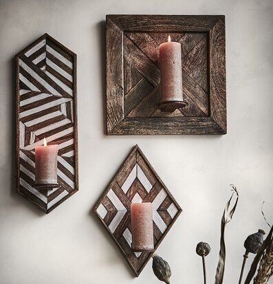 Väggljushållare Vector Brun 40x40cm från Affari på vägg