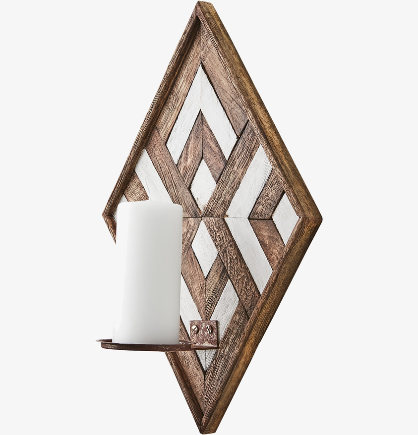 Väggljushållare Vector Brun/Vit 30x45cm från Affari