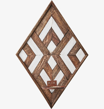 Väggljushållare Vector Brun/Vit 30x45cm från Affari