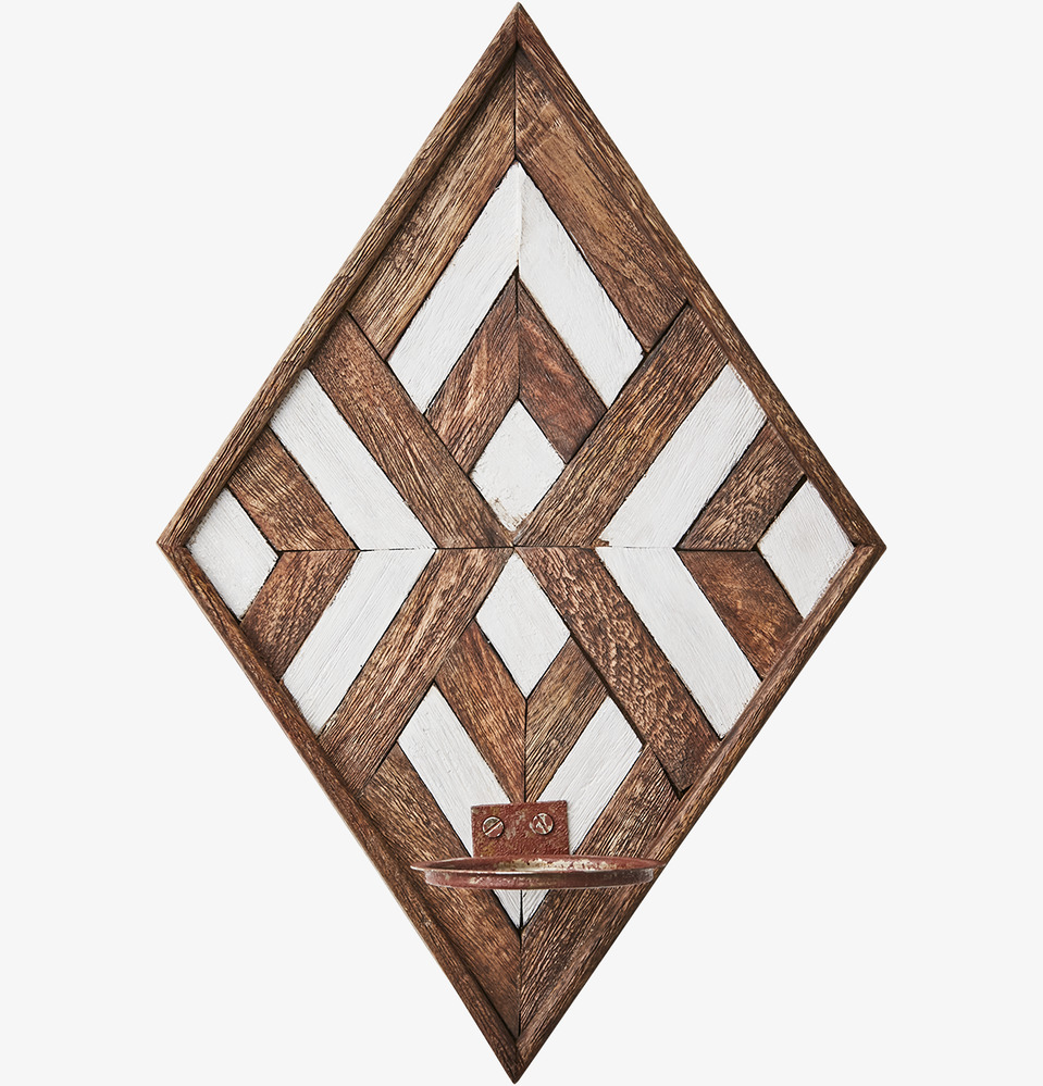 Väggljushållare Vector Brun/Vit 30x45cm från Affari