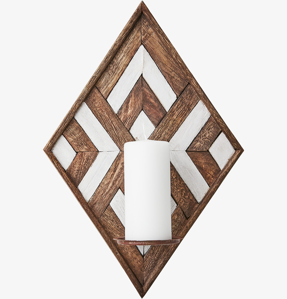 Väggljushållare Vector Brun/Vit 30x45cm från Affari