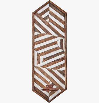 Affari Väggljushållare Vector Brun/Vit 20x60cm i trä