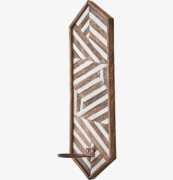 Väggljushållare Vector Brun/Vit 20x60cm från Affari