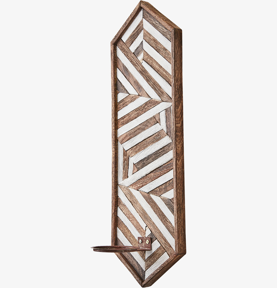 Väggljushållare Vector Brun/Vit 20x60cm från Affari