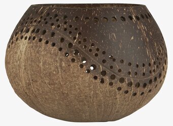 Bild av unik och naturlig lykta med kokosnötsdesign