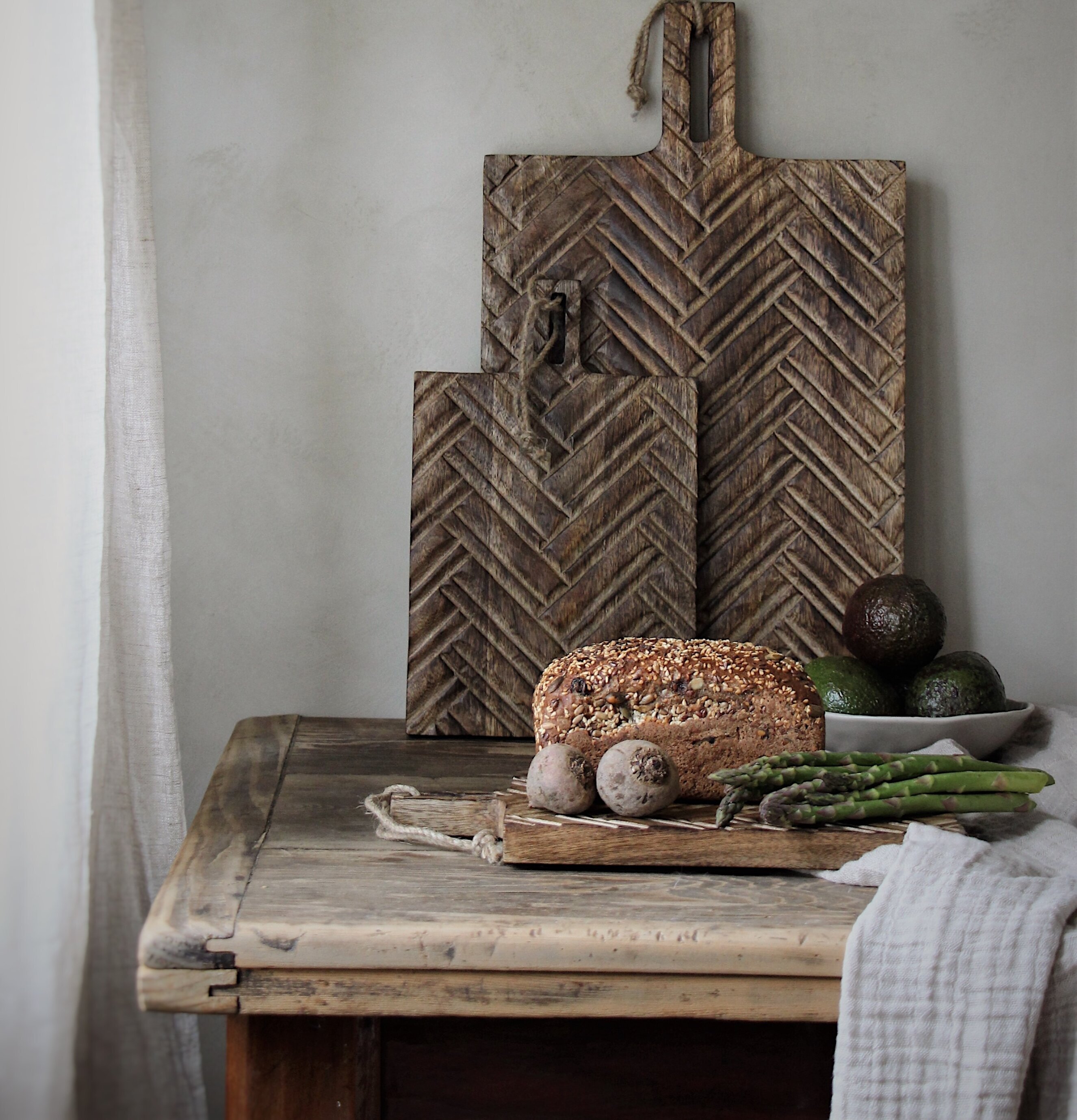 Skärbräda Herringbone från Majas Cottage i olika storlekar