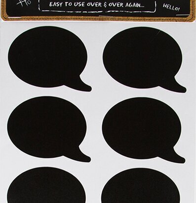 Chalkboard Pratbubblor från Sass & Belle, sex pratbubblor