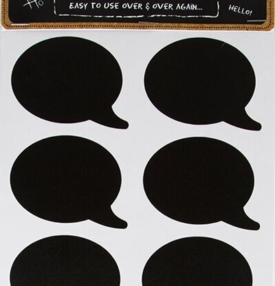 Chalkboard Pratbubblor från Sass & Belle, sex pratbubblor