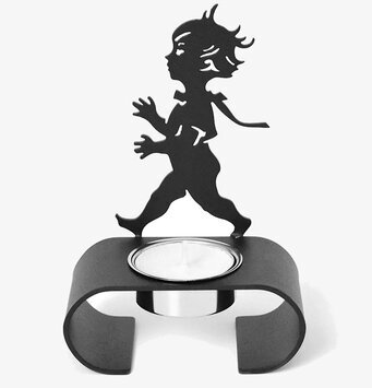 Värmeljushållare Silhuett Svart från Solstickan i metall