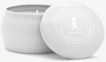 Doftljus Eukalyptus från Solstickan i vit behållare med lock