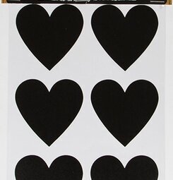 Chalkboard Hjärtan från Sass & Belle på vitt bakgrundsark
