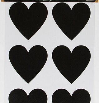 Chalkboard Hjärtan från Sass & Belle på vitt bakgrundsark