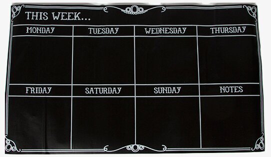 Chalkboard Week Planner från Sass & Belle för veckoplanering