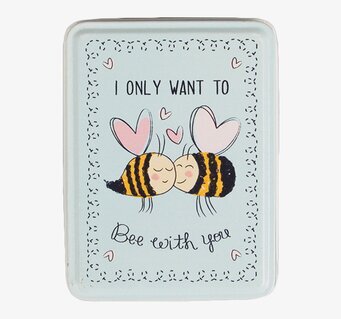 Bild av kärleksfull plåtburk med humoristiskt motiv