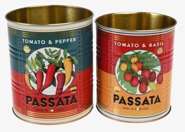 Plåtburk/Plåtkruka Passata från Bromma Kortförlag