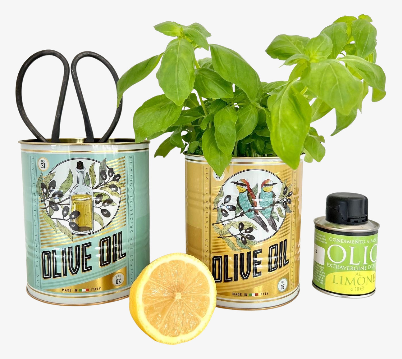 Plåtburk/Plåtkruka Olive Oil från Bromma Kortförlag