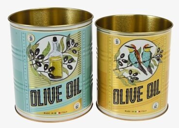 Plåtburk/Plåtkruka Olive Oil från Bromma Kortförlag