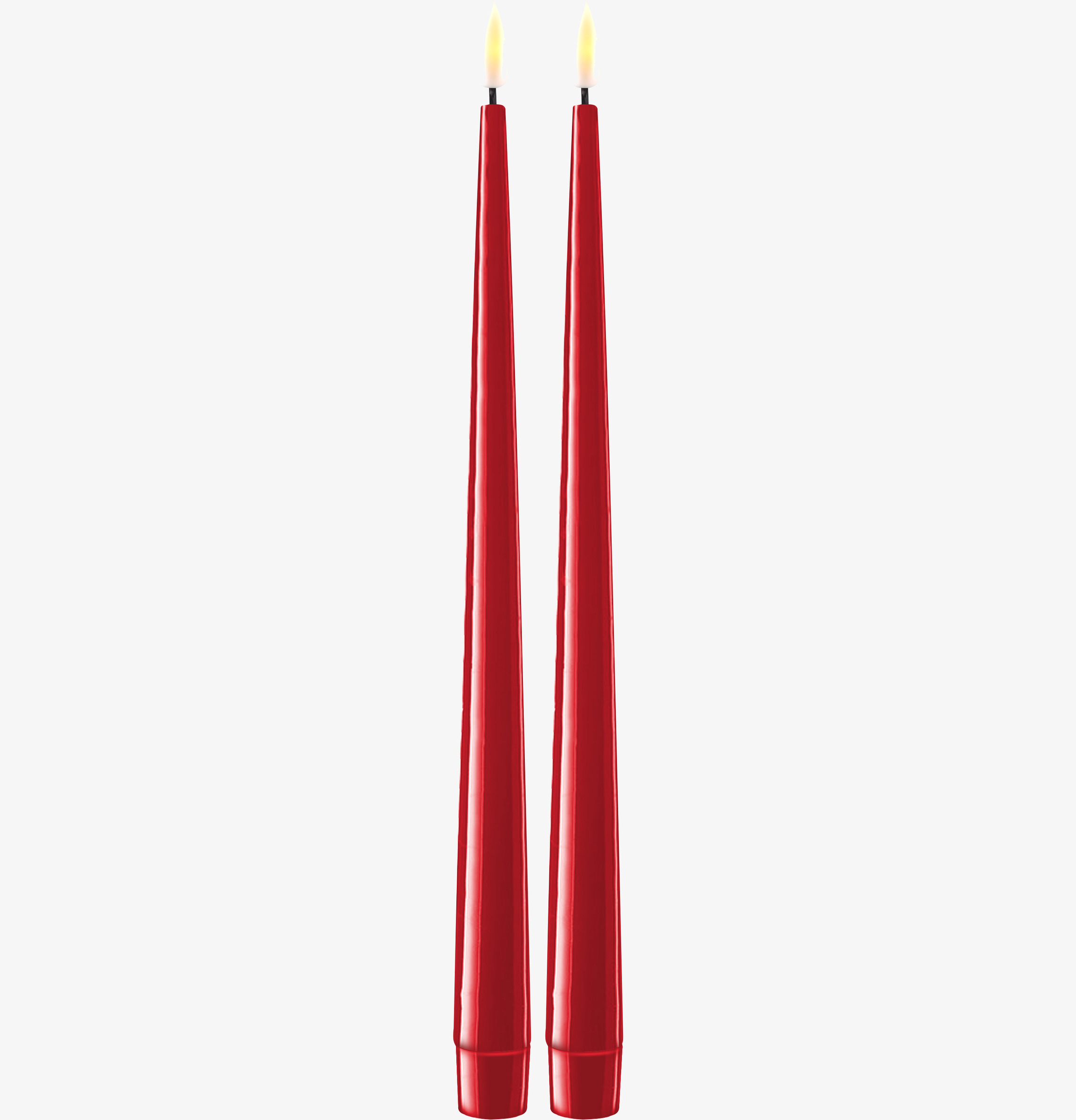 Middagsljus Röd LED 2-Pack 28 cm från Deluxe Homeart