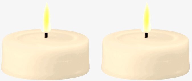 Stora Värmeljus LED Cream 2-Pack från Deluxe Homeart