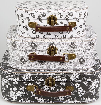 Parisian Floral Suitcase från Sass & Belle i tre storlekar