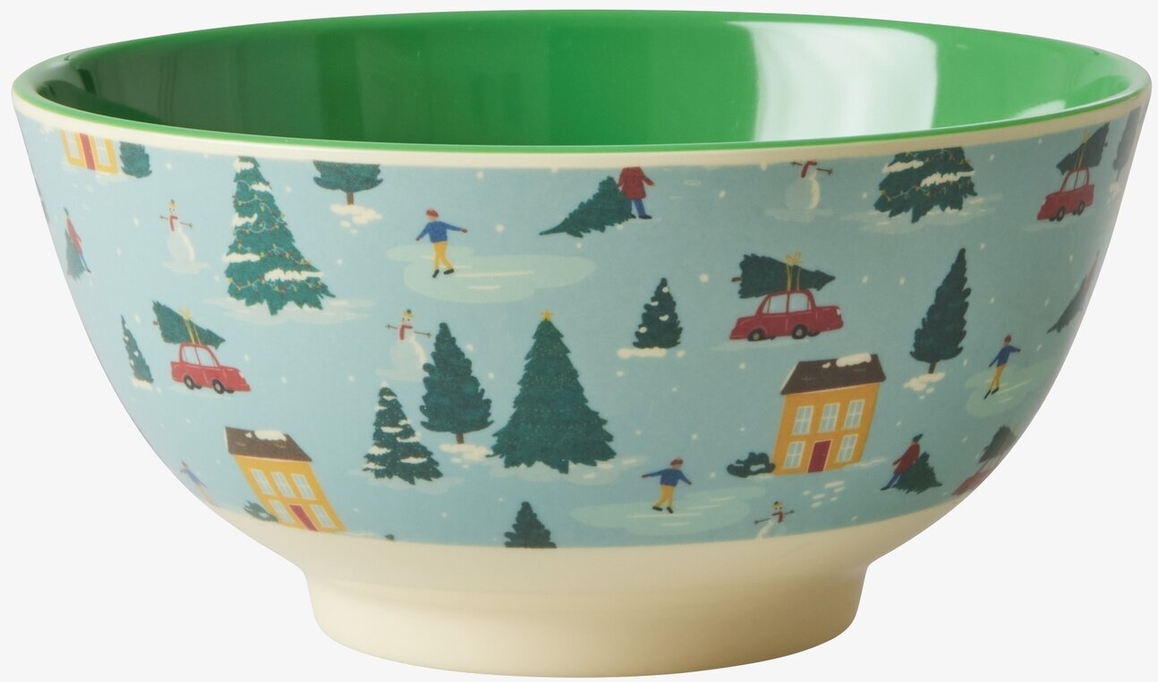 Skål Happy Holiday Print från Rice med julig vinterdesign