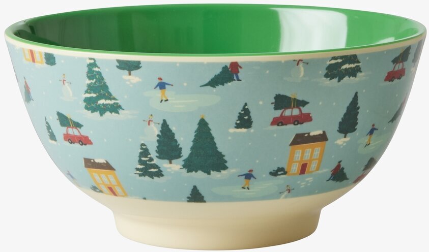 Skål Happy Holiday Print från Rice med julig vinterdesign