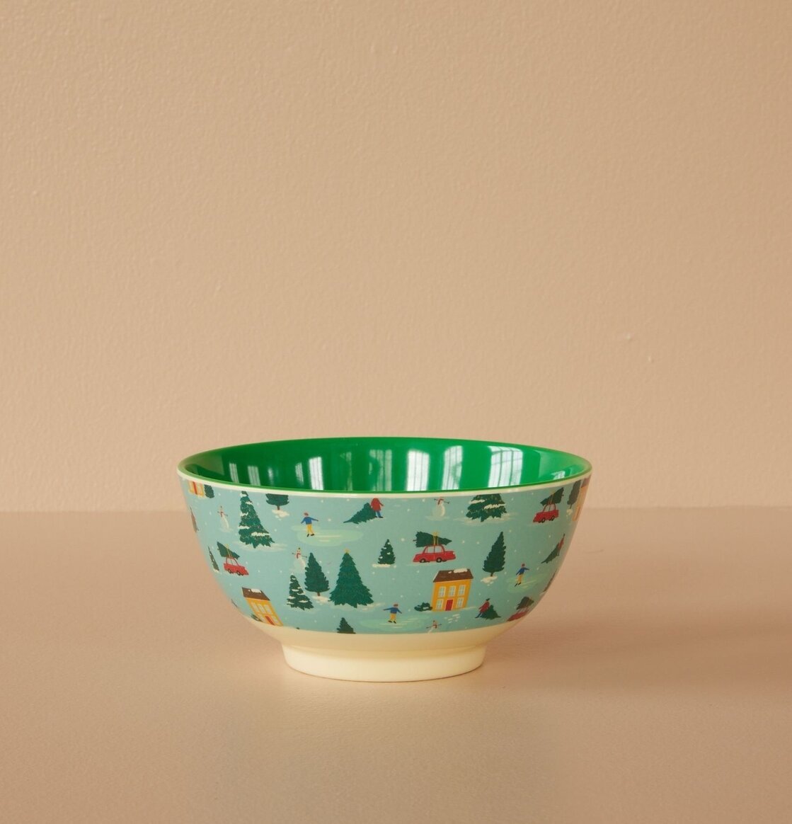 Skål Happy Holiday Print från Rice med juligt vintertema