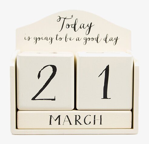 Kalender Today från Sass & Belle med justerbara datumblock