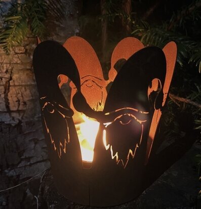 Marschallhållare/Ljuslykta Tomtenissar från Lind Decoration