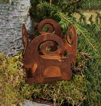 Marschallhållare/Lykta Bock från Lind Decoration i rostig metall