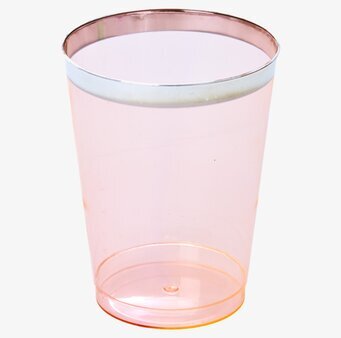 Plastglas Korall, 6-pack från Rice med korallrosa nyans