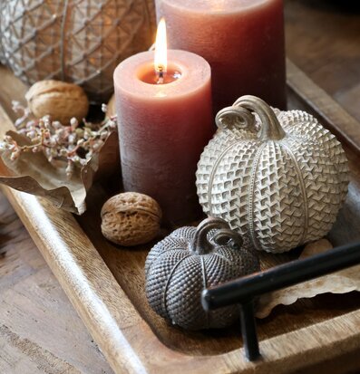 Pumpa Liten Antique Latte från Chic Antique på träbricka