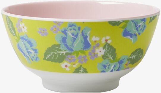 Skål Melamin Vintage Rose från Rice med rosentryck och blad