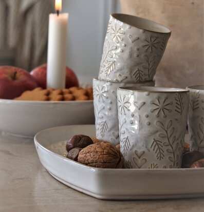 Hjärtfat Winterheart från Majas Cottage med nötter och ljus