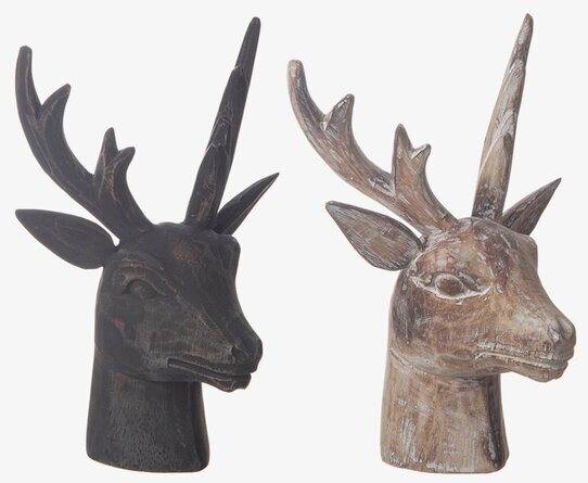 Trofé Trä från Different Design: två hjorthuvuden i trä