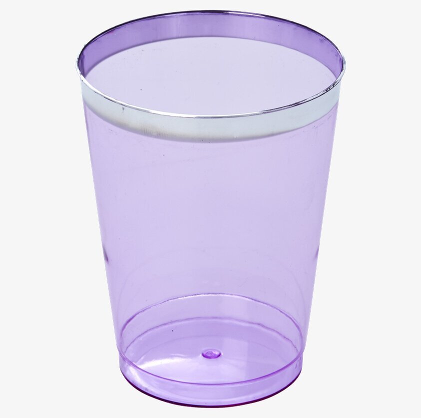 Plastglas Lila, 6-pack från Rice i en enkel vit bakgrund