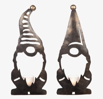 Tomte Ljuslykta Hamrad Plåt 20 cm från Different Design