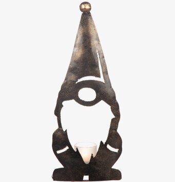 Tomte Ljuslykta Hamrad Plåt 20 cm från Different Design