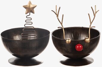 Skål Hamrad Plåt Ren/Gran från Different Design i metall