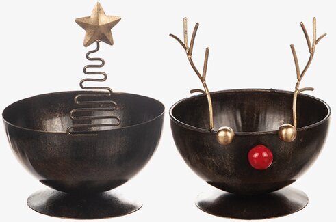 Skål Hamrad Plåt Ren/Gran från Different Design i metall