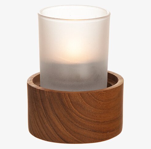 Ljuslykta Teak Med Ljuskopp från Different Design på bord