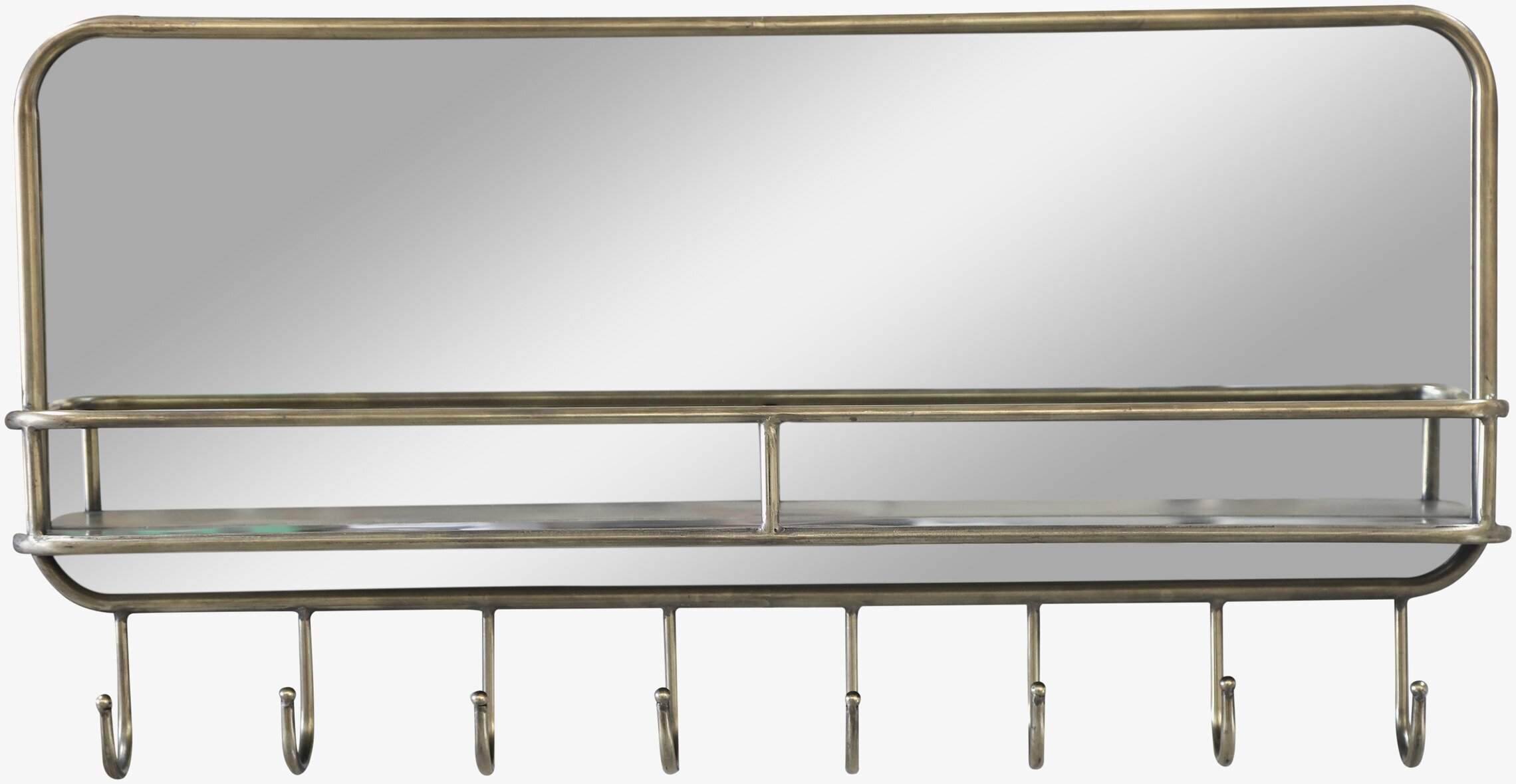 Väggspegel Med Hylla & Krokar från Chic Antique, antik stil