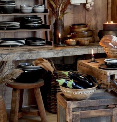 Skål Tours Mangoträ från Chic Antique på lantligt träbord