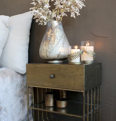 Ljushållare Blad Antik Mässing Stor från Chic Antique