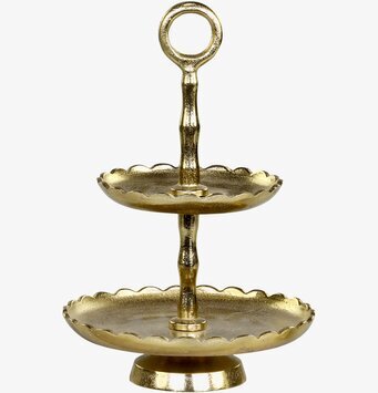 Kakfat Med Spetskant från Chic Antique i gyllene metall