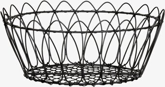 Trådkorg Svart från Chic Antique i svartmålad metalltråd