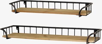 Vägghylla Antiksvart Set/2 från Chic Antique i rustik stil