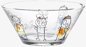 Glasskål Icons 4-Pack från Poul Pava med unika illustrationer